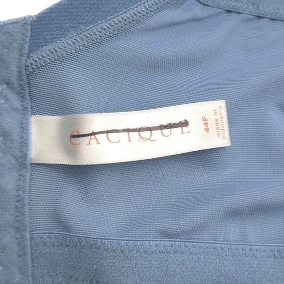 Cacique Womens Bra Modern Lace Balconette 44F Blue Underwire Lane Bryant - Picture 5 of 10